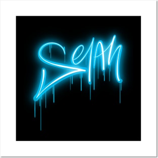 Selah - Aqua Neon - Christian Tee Posters and Art